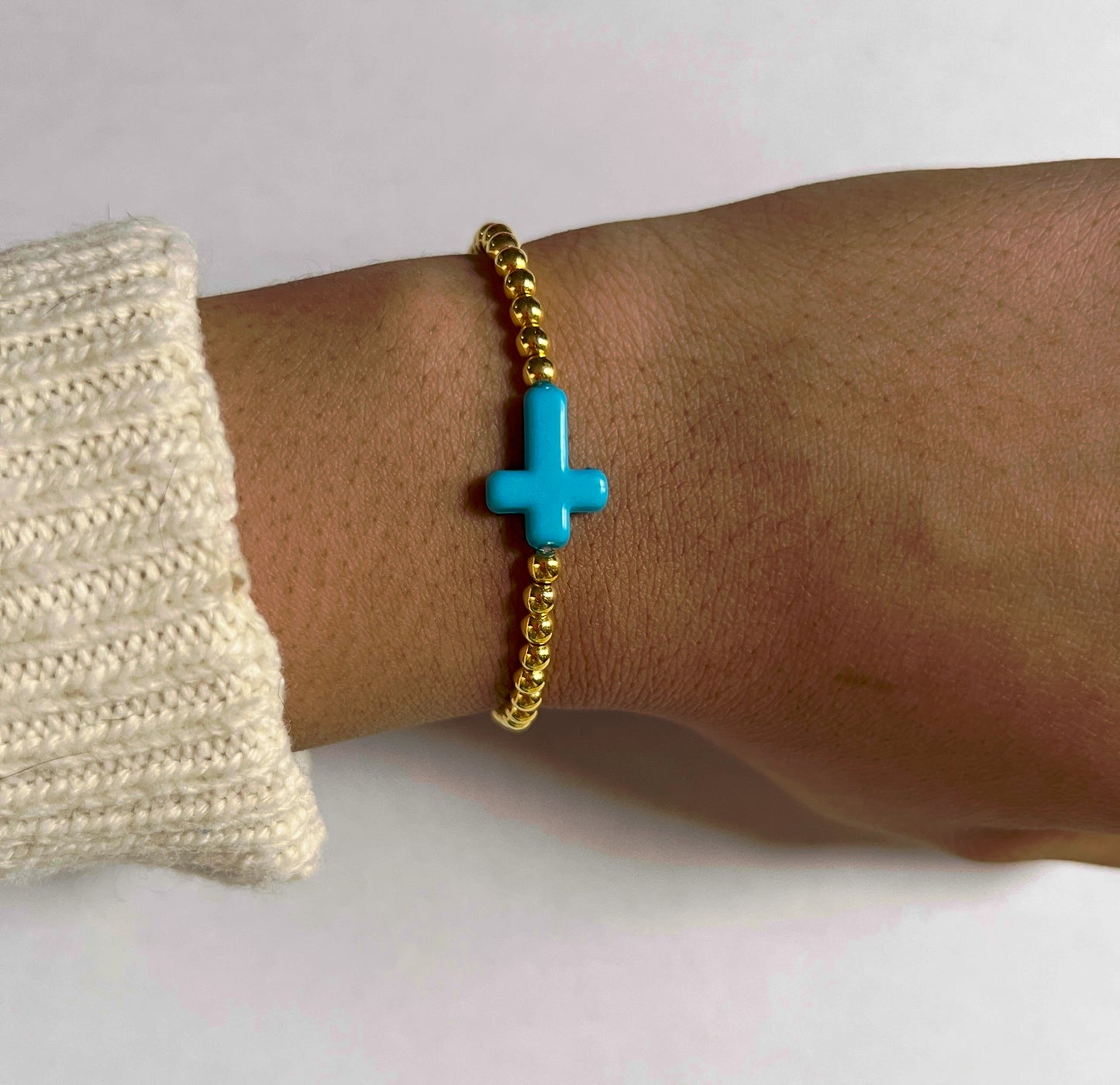 Blue Buzz Halo Bracelet - 18k Gold-Filled