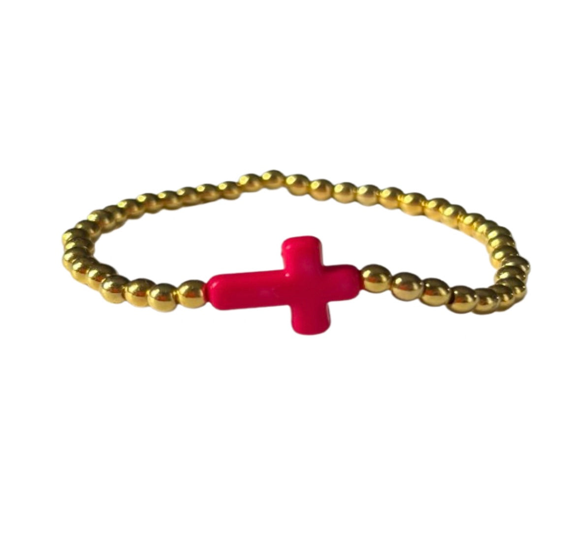 Berry Pink Halo Bracelet - 18k Gold Filled