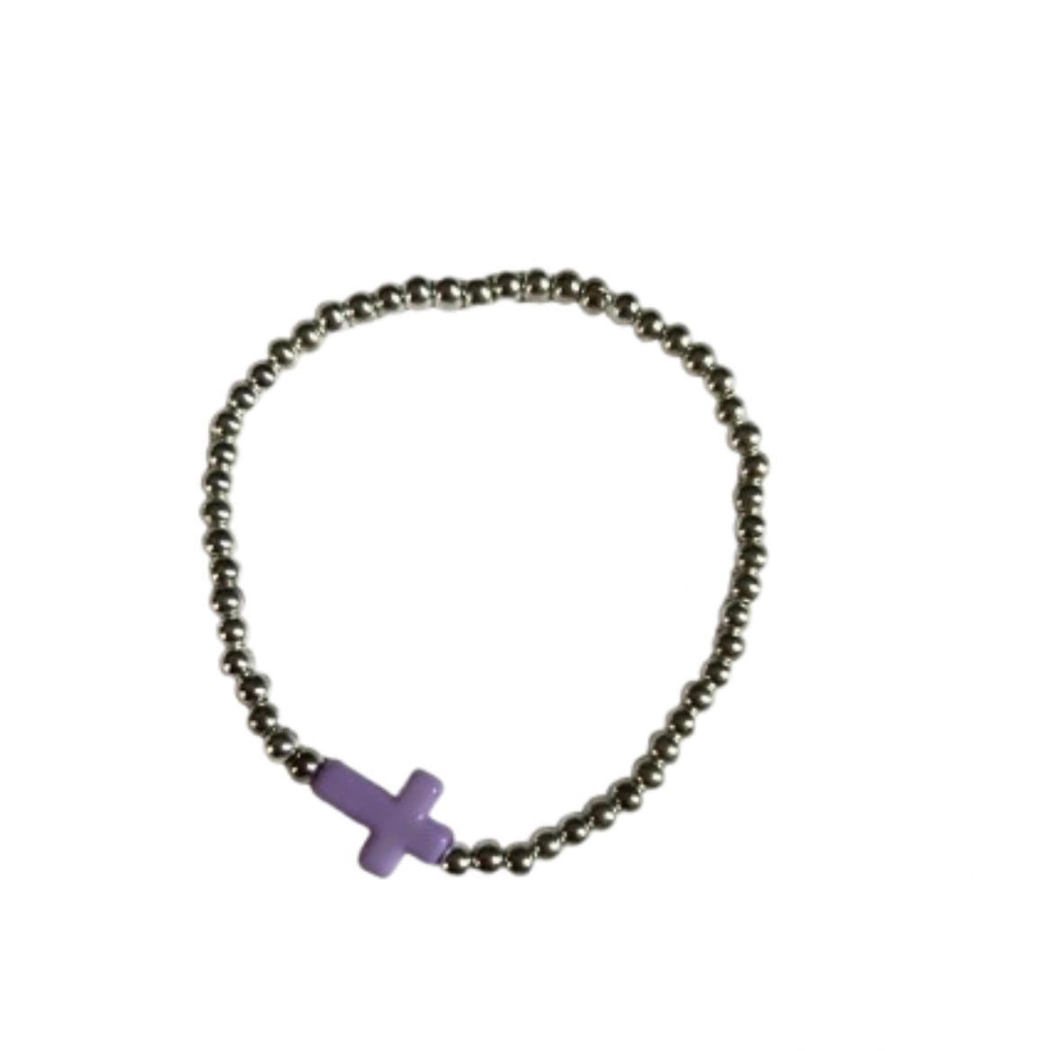 Amethyst Purple Halo Bracelet - Sterling Silver