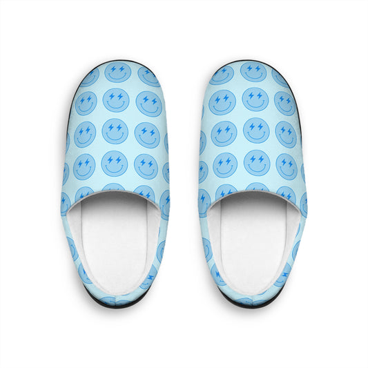 New!! Blue Happy Shock Slippers