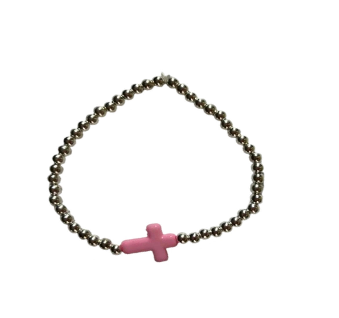 Blush Pink Halo Bracelet - Sterling Silver