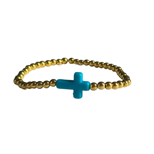 Blue Buzz Halo Bracelet - 18k Gold-Filled